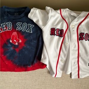 Kids Baseball Red Sox Tie-Dye 2T and Jersey Shirt 24M  Shirts